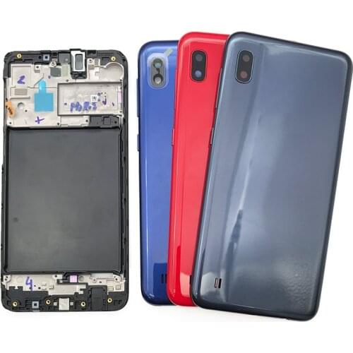 For Samsung A10 A105F Back Glass Rear Cover Battery Door Housing Front Housing Battery back cover