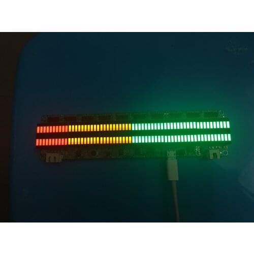 Double 60 - bit sound control stereo music level rhythm lamp vehicle - mounted A - pillar modification