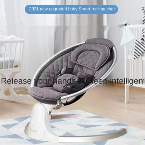 LazyChild Electric Baby Bouncers with Bluetooth and Five Gear Swing Hot Mom Intelligence Timing Swing Pure Cotton Rocker Cardle