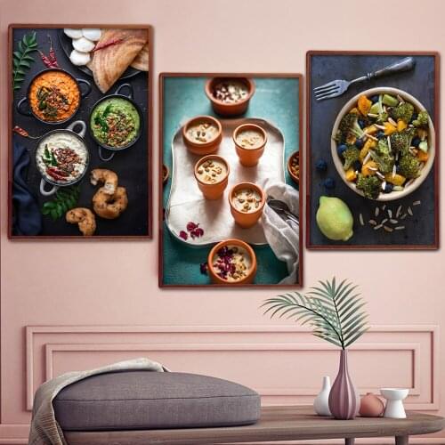 Art Canvas painting Spices Food Kitchen decoration painting in the Dining room Wall art picture Print Wall decor painting Poster