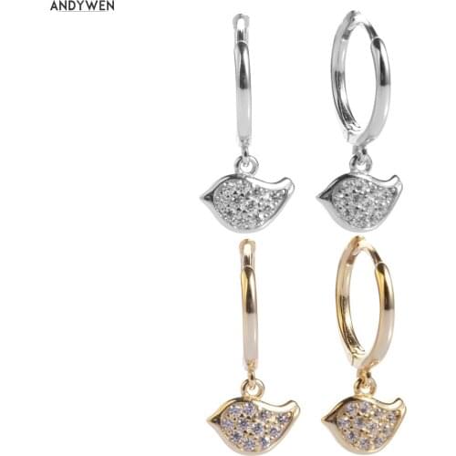 Kikichicc 925 Solid Silver Animal Charm Drop Earrings Jewellery Mini Bird Hoop Vintage Trend Earrings Jewelry for Woman