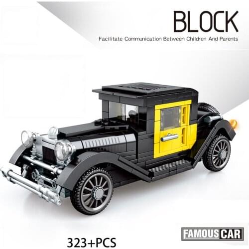 Technical SCALE 1929 classic Vintage car ford model A building block vehicel assemble bricks toys collection for boys gift