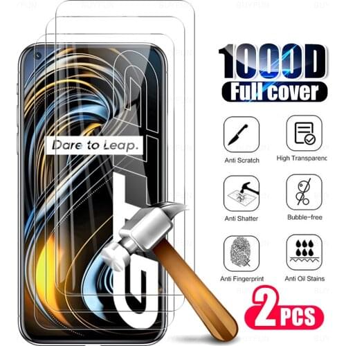 2PCS 9H Full Cover Screen Protector Tempered Glass For Realmi Realmy Relme Realme GT RealmeGT 5G 2021 RMX2202 6.43'' Film Guard