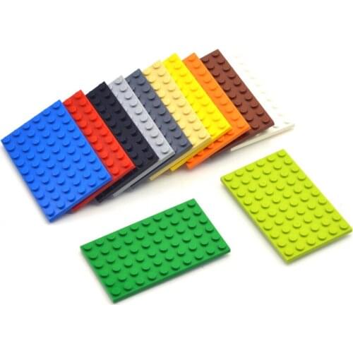 10PCS/lot DIY Building Blocks Thin Figures Bricks 6x10 Dots Educational Creative Toys for Children Size Compatible With lego