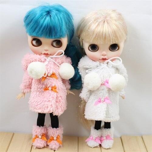 DBS Blyth icy 1/6 doll winter suit with shoes and black stocking girl gift toy