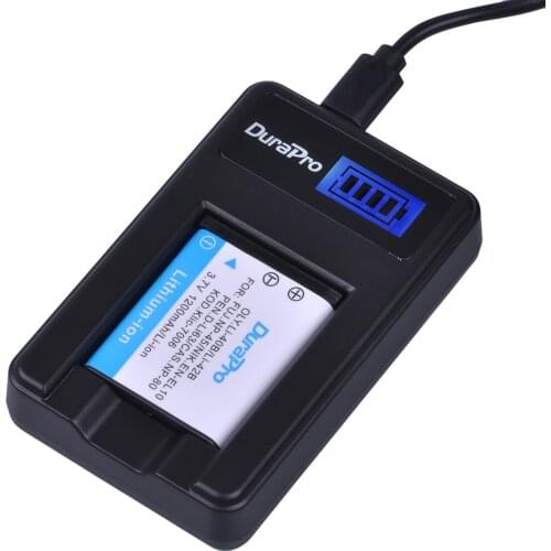 Li-40B Li 40B 42B Battery + LCD USB Single Charger for Olympus Li-42B NP-45 EN-EL10 D-Li63 D-Li108 NP-80 CNP80 KLIC-7006 Ba