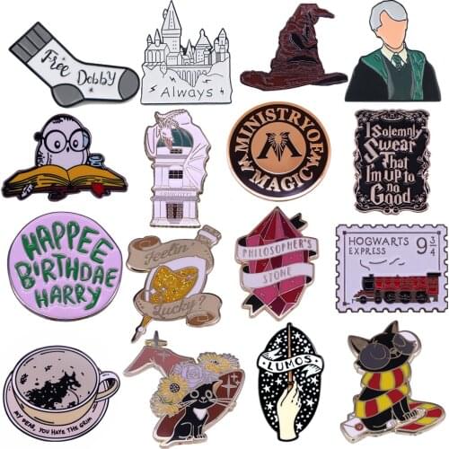 LT459 Magic Academy Movie Enamel Lapel Pin Badge Pins Hats Clothes Backpack Decoration Jewelry Accessories Gifts for Friends