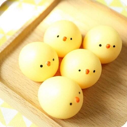 Small Animal Pinch Creative Soft Silicone Chicken Decompression Pinch Toy Kawaii Small Animal Squeeze Pressure Relieve Toys