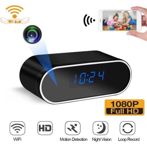 Night Vision HD 1080P Wifi clock mini camera Video audio DV DVR Recorder Motion Sensor Home Security IP Cam P2P micro Camcorder