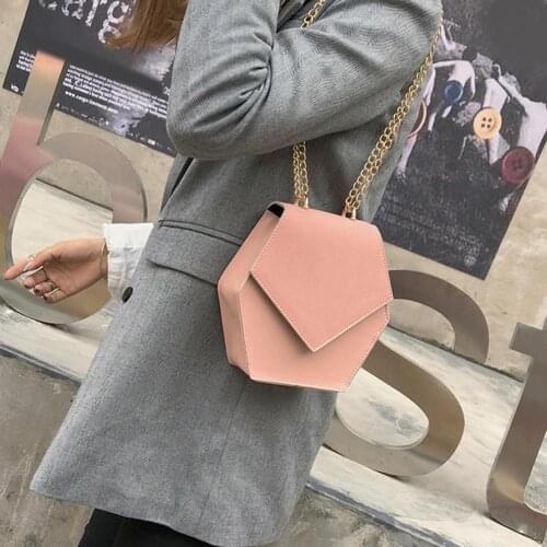 Fashion Chain Retro Women Faux Leather Shoulder Bag Purse Crossbody Chain Sling Phone Pouch