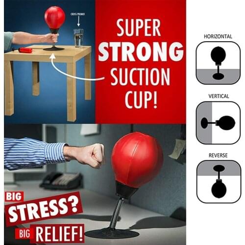 PU Desktop Boxing Ball Stress Relief Fighting Speed Reflex Training Punch Ball Muay Tai MMA Exercise Sports Equipment