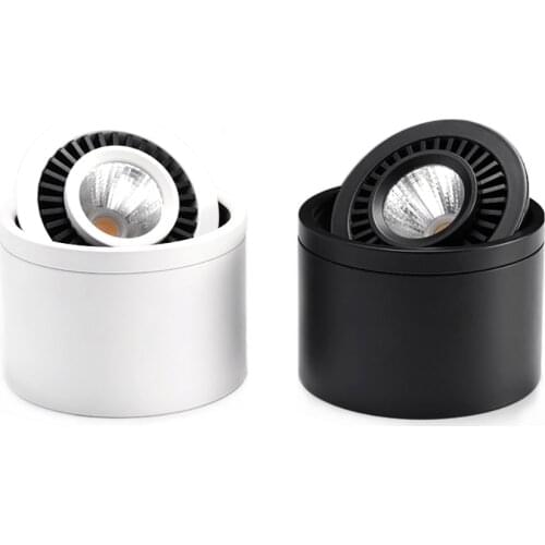 Surface Mounted COB Downlight 360 Degree Rotating LED Spot Light 15W/9W/7W/5W Dimmable Ceiling Lamp with Driver