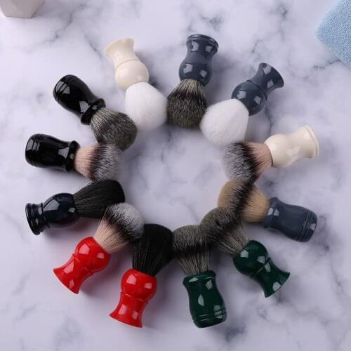 Pro Hairdresser Dust Brush Anti Static Beard Comb Salon Hair Sweep Brushes Shaving Facial Mens Mustache Brush Men Facial Beard