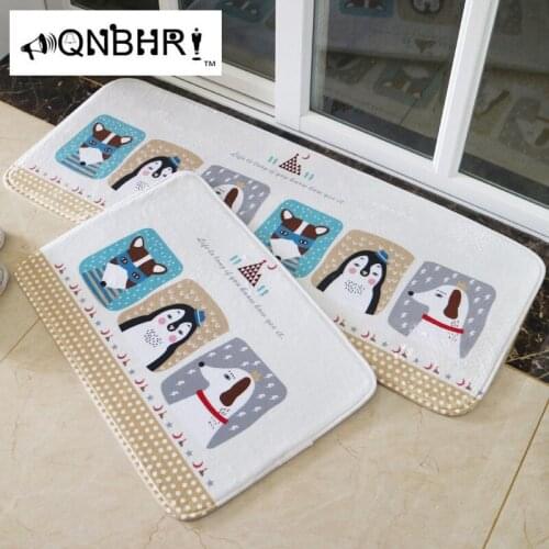 QNBHR Vari size MAT Flange surface material+Laminated sponge+Anti-slip particles Korean cartoon fairy tale style Home decoration