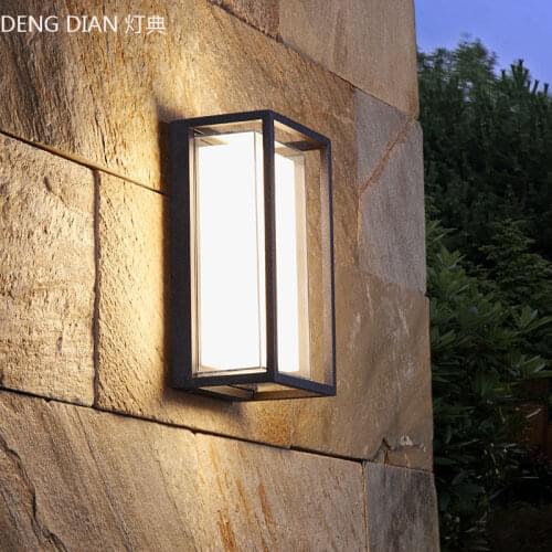 Modern Outdoor Lighting Waterproof LED industrial wall lamps Aluminum garden Wall lights white porch lights Balcony Corridor 9W
