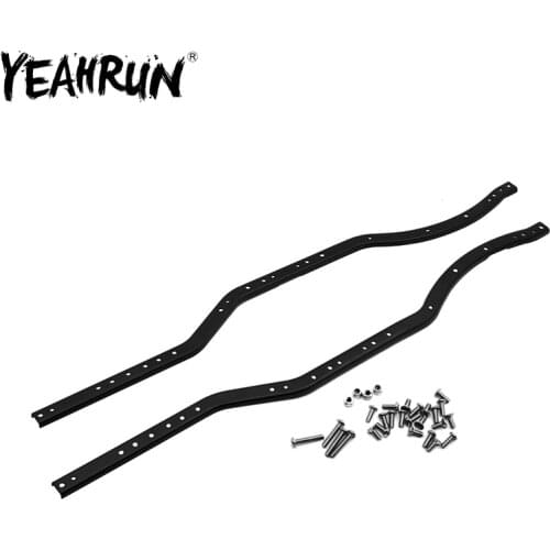 YEAHRUN Steel Chassis Frame Rails Girder Side Frame Chassis for 1/10 Axial SCX10 II AX90046 RC Crawler Car Truck Vehicle