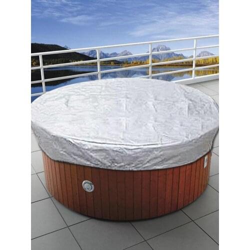 Outdoor SPA Hot Tub Cover Swimming Pool Round Dust Cover Heavy Duty Polyester Waterproof Cover Swimming Pool Accessories