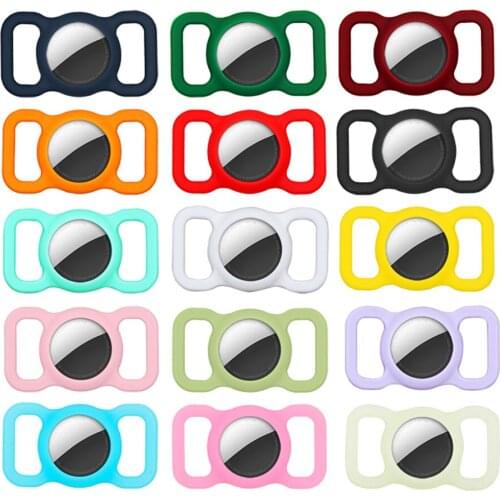 Anti-loss Protective Sleeve Soft Cover For Airtags Trackers Locator Anti-lost Pet Collar Silicone Airtag Case For Apple Airtag