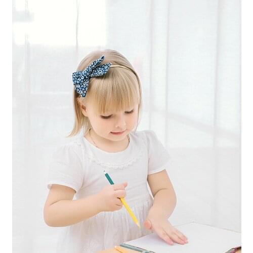 New arrival 1PC Baby Girl Hair Bow Headband Soft Stretchy Nylon Headbands for Girls Cotton Bows Headband Kids Hair Accessories