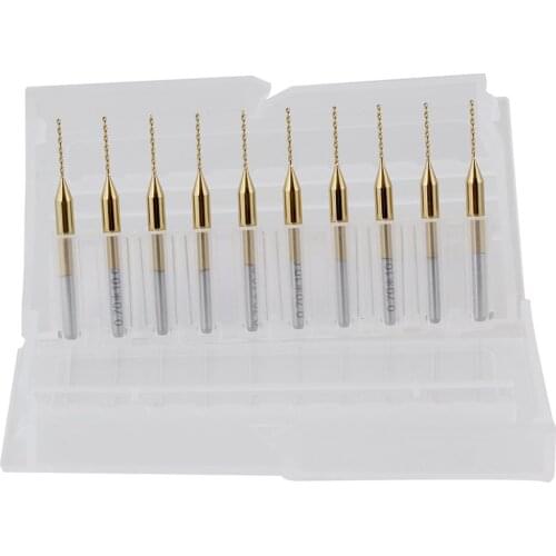 10 x Titanium Carbide Micro Drill Bit 0.7mm PCB CNC Jewelry Rotary Milling Tool