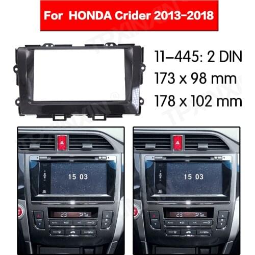 11-445 Car radio Frame Panel for Honda Crider 2013-2018 Radio Stereo Fascia Panel Frame Adaptor Fitting Kit 2DIN