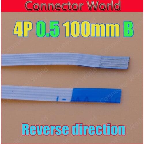 2pcs/lot 4 pin Flat Switch Ribbon 4p Flex Cable Power Button 4pin 0.5mm reverse Length 10cm AWM 20624 80C 60V VW-1