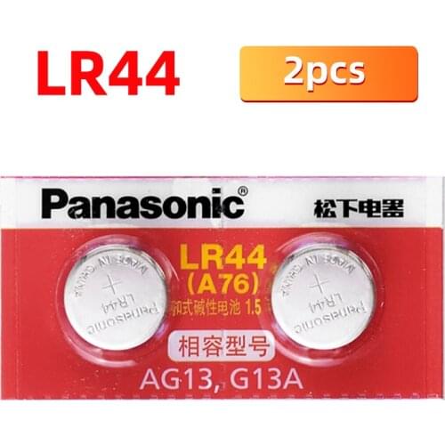 2pcs/lot Panasonic 1.5V Button Cell Battery LR44 Lithium Coin Batteries A76 AG13 G13A LR44 LR1154 357A SR44