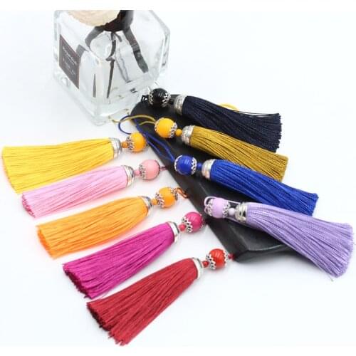 2 pieces/beaded tassel silk tassel/jewelry accessories/DIY production/tassel pendant curtain clothing home decoration