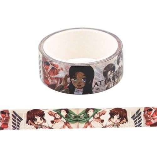 20pcs/lot BH1581 Blinghero Funny Anime 15mmX5m Cartoon Tape Stickers DIY Adhesive Tapes Funny Stationery Tape Decal Masking Tape