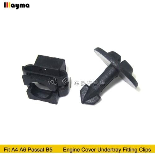 20pcs Plastics clips for Audi A4 A6 VW Passat B5 Under Engine Cover Undertray Fitting Clip Set Car Engine guard clips