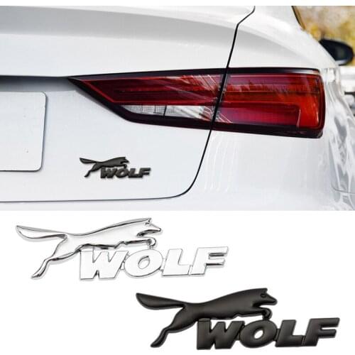 3D Metal Wolf Badge Car Stickers Emblem Car Tail Decoration Decals For Ford Hatchback Fiesta Escort Mondeo Taurus Ecosport Kuga