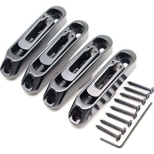 4Pcs Guitar Bridge Saddle Single Individual Bridge Saddles Tailpiece for 4 String Guitar