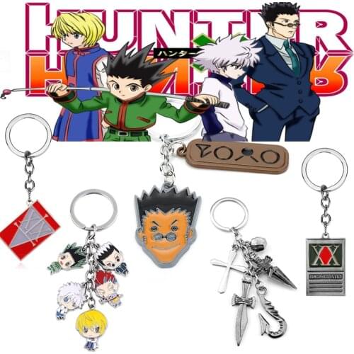 Anime Hunter X Hunter Keychain Cartoon Kullua Zoldyck Hisoka Figure Pendant Bag Key Rings Men Women Key Accessories Cosplay Prop