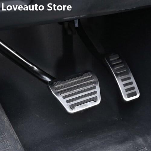 Car Accelerator Gas Pedal Cover Brake Foot Pedal Pads Fuel Brake Clutch AT Pedals for Land Rover Defender 110 2020 2021