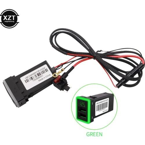 12V Dual USB Car Charger QC3.0 USB Fast Charger Socket Power Outlet Power Adapter For HONDA