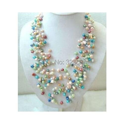 Wonderful Multicolor Cultured Freshwater Pearl Necklace