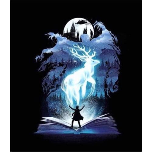 5D DIY Full Round/Square Diamond Painting Abstract Deer & Book 3D Embroidery Cross Stitch Rhinestone Mosaic Home Decor Art Y85