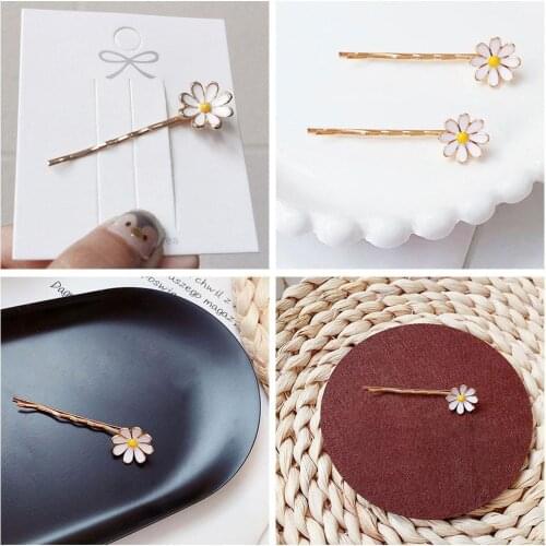 Korean daisy hairpin headdress girl red liu seaside hair back flower clip decoration clip hairpin head A7K3