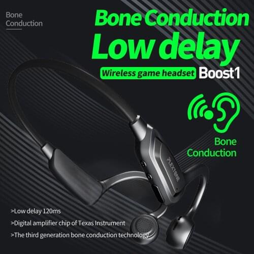 New BOOST1 ear-hook wireless bluetooth bone conduction sports headset with mic noise reduction music gaming headset