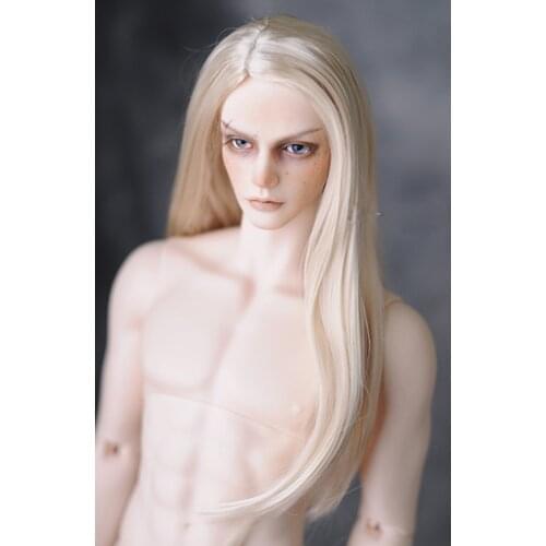 Newest 1/3 8-9" BJD Wig Super Doll Wig Fashion Style Long Light Blonde Mohair For BJD Doll Hair Wig Free Shipping