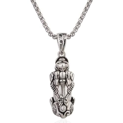 Charming tibet 925 SILVER brave troops luck Pendant Necklace