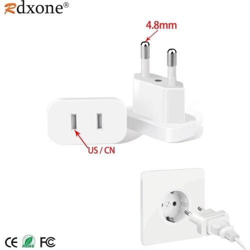 Power Plug Converter Adapter US To EU Euro Europe Plug Travel Adapter US to EU Adapter Electrical Socket