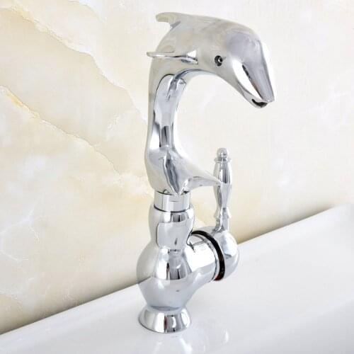 Polished Chrome Single Handle Bathroom Basin Faucets Cold/Hot Mixer Basin Sink Tap Silver Water Kitchen Faucet