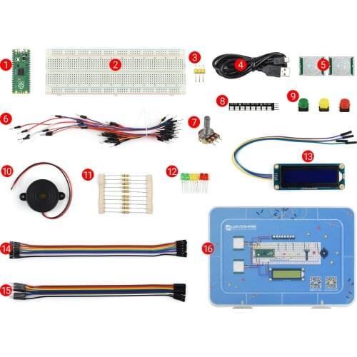 Raspberry Pi Pico Basic Kit, MicroPython Programming Learning Kit