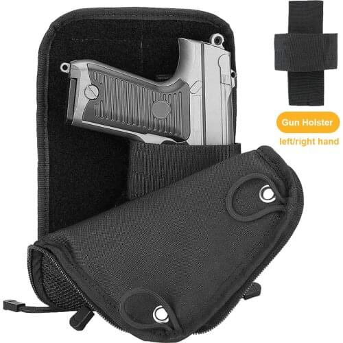 Tactical Concealed Pistol Pouch Universal Gun Carry Bag Portable Handgun Holster Military Gun Protection Case Waist Pack Hunting