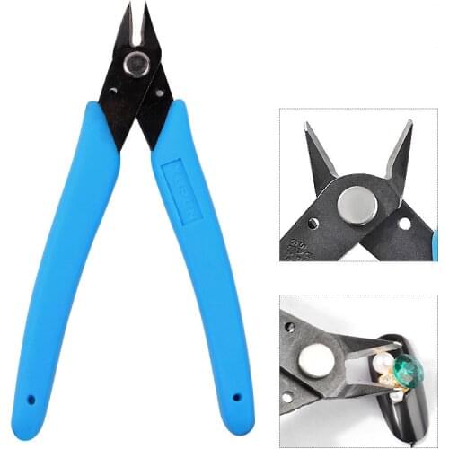 1Pcs Diagonal Pliers Mini Nail Scissors Blue Stainless Steel Unloading Drill Clip Multi-Functional Manicure Accessories