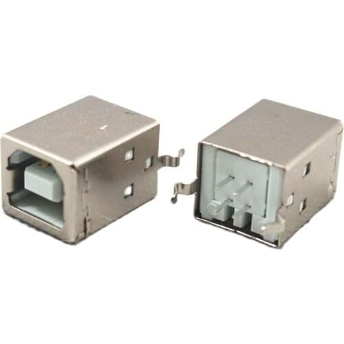 10PCS USB Connector female socket D type B type DIP BF180 printer connectors 180degree USB-BF180 ROHS Free shipping