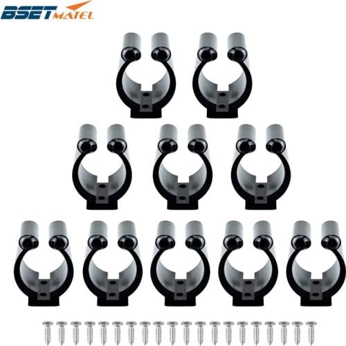 10X Nylon Portable Fishing Rod Clips Plastic Club Positioning Clamps Holder Accessories Wall Mounted Organizer Fishing Rod Rack