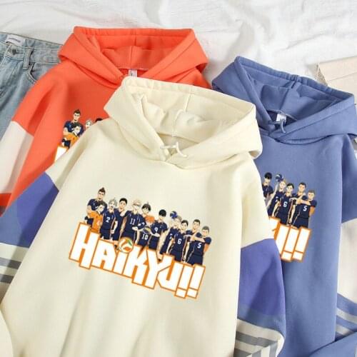 2020 Kpop College Haikyuu Baseball Patchwork Hoodies Men/women Haikyu!!uniform Streetwear Winter Coat Sweatshirt Print Casual