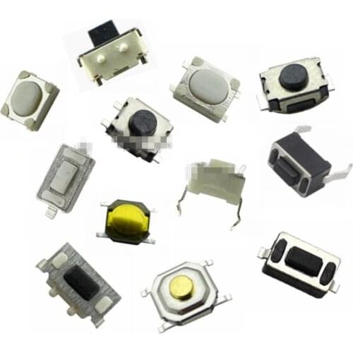 50PCS 6x3.5x5mm Round Pushbutton 2-Pin Momentary DIP Tactile Switch